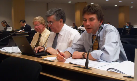 Image of Tim Springett and the UK shipowner delegation at the 2006 conference.