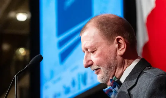 Image of Norman Hawkes speaking at the UK Chamber of Shipping Annual Dinner 2026