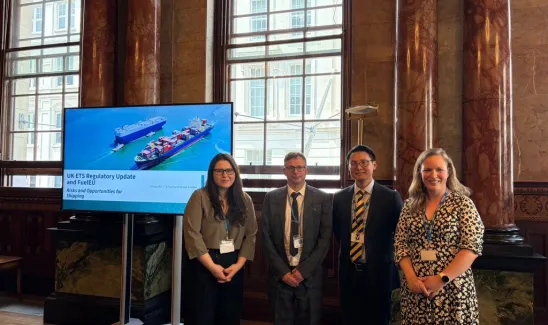 Image of Francesco and Katrina with panellists at LR event
