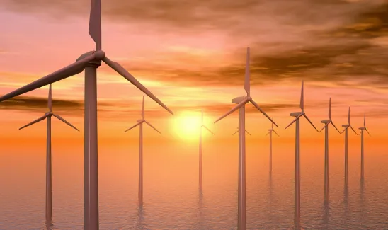 Windfarm at sea