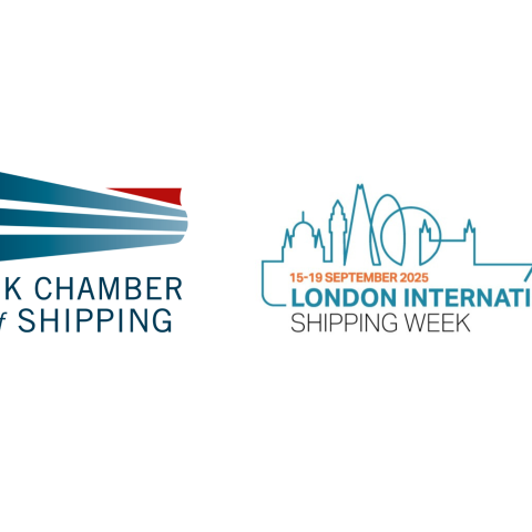 UK Chamber of Shipping Logo and London International Shipping Week (15-19 September 2025) Logo 